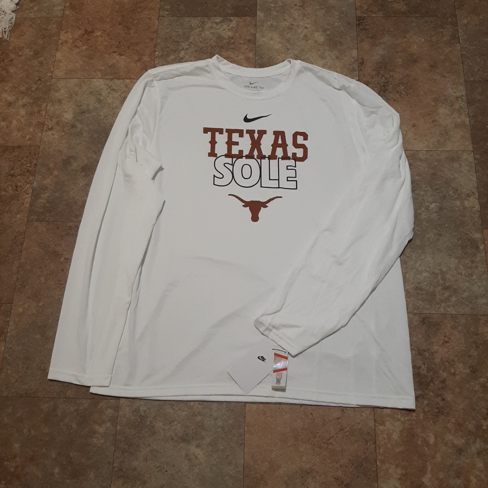 New. Nike Dri Fit Texas Longhorns Sole Long Sleeve T-Shirt. Size XL.